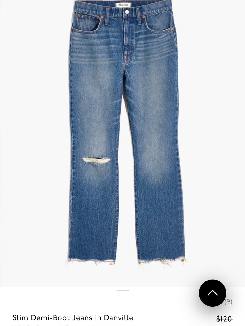Madewell slim Demi boot jeans